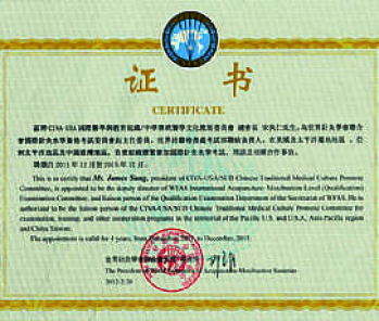 世界針聯考試委員會正式派任宋执仁總會長為副主任委員